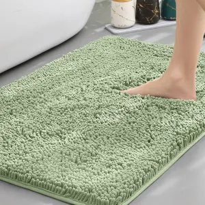 Thickened Chenille Bathroom Floor Mat 50x80cm Super Absorbent Non-Slip TPR Backing Rug for Shower Entrance and Washroom Soft Comfort for Local Households