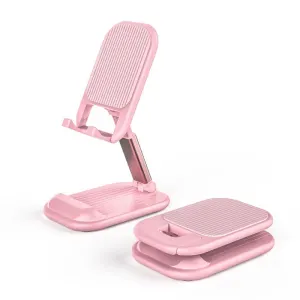 Adjustable Desktop Phone Stand Telescopic Foldable Portable Tablet Holder for Home Office and Streaming Ergonomic Solution for Local Professionals – Pink