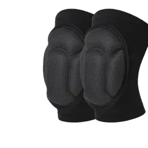 Size M Black Protective Sponge Knee Pads for Cycling and Climbing Impact Resistant Guard Pair for Sports and Roller Skating Comfort Solution for Local Athletes(1 Pair)