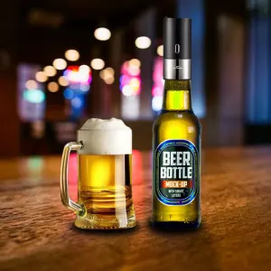 Portable Ultrasonic Bottled Beer Foamer – Premium Smart Beer Dispenser Tap for Rich Creamy Foam, Battery-Powered & Compatible with 90% of Bottled Beers