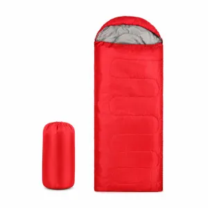 210 x 75cm Portable Envelope Camping Sleeping Bag 1.3kg Thickened Warm Sleeping Bag with Carry Bag, Convertible Blanket Design & 4 Seasons Cold Weather or Warm for Hiking Travel Indoor Outdoor Use