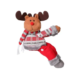 Reindeer Christmas Curtain Tiebacks, Large Plush Doll Holdbacks – Curtain Festival Charm for Christmas in July, Winter Christmas, Yulefest, Secret Santa Gift
