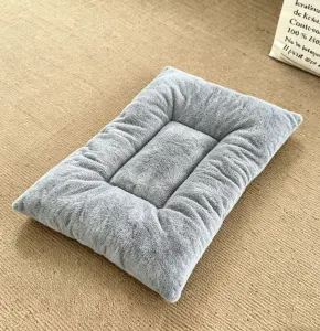 40 x 60CM Large Plush Pet Bed Mat for Dogs & Cats – Light Grey Double-Sided Soft Cushion, Breathable Moisture-Resistant Sleeping Pad for Small, Medium & Large Pets