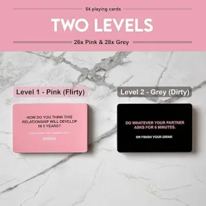 DRUNK LOVERS 54-Card Game – Compact Party Fun Multiple Players Drinking Card Game Set for Friends, Couples & Game Nights
