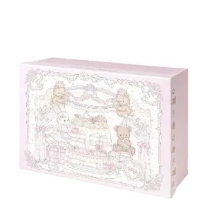Pink Sweet Story Large Gift Box with Lid set-Includes Raffia and Gift Bag- Cute Birthday Present Packaging Storage Box for Gifts, Keepsakes and Home Organisation