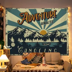 130*150cm Vintage American Wall Tapestry Printed with ARIZONA–Trendy wall tapestry for bedroom makeovers and outdoor photoshoots—sophisticated wall decor