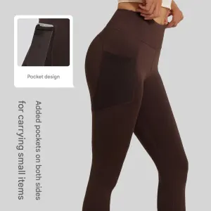 Comfortable Outdoor Sports Set-Grey M Size Running Waist Belt and Grey M Size High-Waisted Yoga Leggings  – Breathable Spandex Blend, Side Pockets for Phone and Keys, Lightweight Fitness Gear for Running and Gym