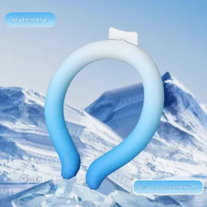 Instant Cool PCM Neck Ring – 28°C Phase Change Material for Sweat-Free Relief – Ultra-Light 135g Comfort for Sports, Office, and Summer Travel – Gradient blue