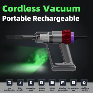 Portable Wireless Car Vacuum Cleaner 4 in 1 Handheld Air Duster Rechargeable Mini Vacuum for Pet Hair Keyboard Car Interior