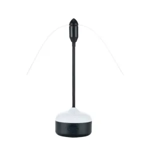 Black 2-in-1 Portable Fly Repellent Fan with Warm Night Light - USB Rechargeable Hanging Mosquito Deterrent with Flexible Neck, Soft Blade Safety, Adjustable Brightness for Camping, Patio, and Bedroom