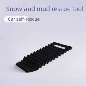 2-pack Portable Car Recovery Traction Board – Compact Snow Mud Sand Anti-Slip Mat with Handle – Emergency Tire Rescue Ramp, Multi-Purpose Snow Shovel for 4WD SUV Off-Road