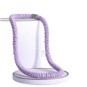 Soft Weighted Hula Hoop – 1.4kg Knitted Spring Exercise Hoop for Waist Training – Quiet Home Fitness Equipment, Flexible Spring Core with Polyester Cover – Purple