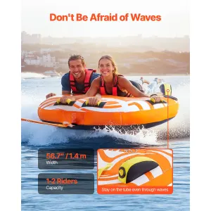 Towable Tube for Boating 1-2 Riders Inflatable Boat Tubes and Towables