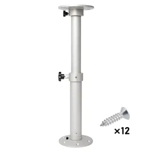 Table Pedestal Telescopic Furniture Leg 46-70cm Height Adjustable Easy Installation Detachable Aluminum Alloy Support for RV Boat Caravan Motorhome