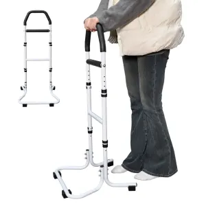 Mobility Standing Aid Aluminium Alloy Handrail Adjustable Height with Non-Slip Base for Seniors and Pregnant Women Couch Assistance Bearing Capacity 100kg