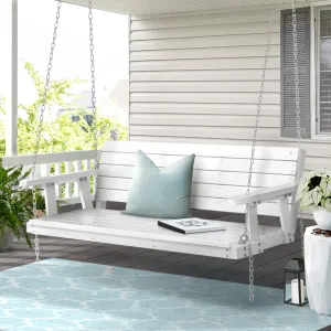 Gardeon Porch Swing Chair with Chain Outdoor Furniture 3 Seater Bench Wooden