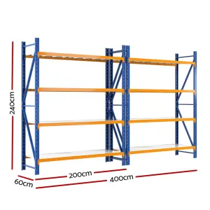 Giantz 4Mx2.4M Garage Shelving Warehouse Rack