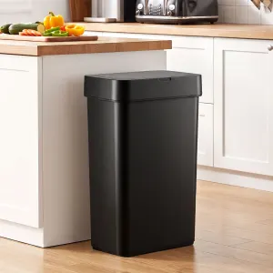Artiss Rubbish Bin 50L Sensor Kitchen Automatic Motion Plastic Touchless Black