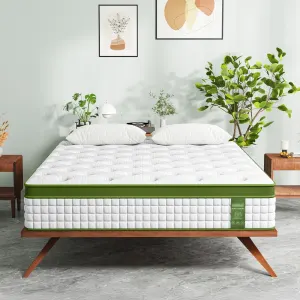 BedStory Double 30cm Hybrid Mattress Cooling Gel Memory Foam 5 Zone Pocket Spring Bed Temperature Regulating