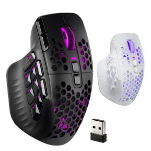 SOLAKAKA Wireless MMO Gaming Mouse 16 Buttons Bluetooth 24000 DPI RGB – Black