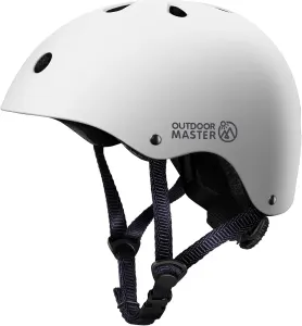 OutdoorMaster Youth & Kids Bike Helmet – Adjustable Multi-Sports Skateboard Helmet with Removable Liners for Balance Bike – White, Large