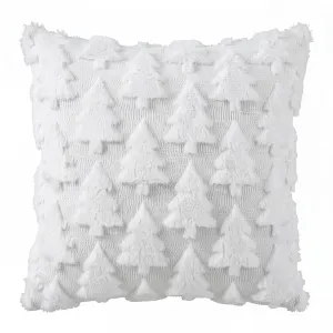 Jingle Jollys Christmas Tree Pillow Covers 2 Packs Cushion Covers Soft Faux Fur Jacquard Throw Pillow Covers 45 x 45cm