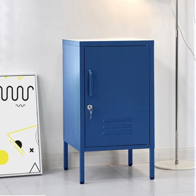 Artiss Bedside Table Metal Cabinet – Blue