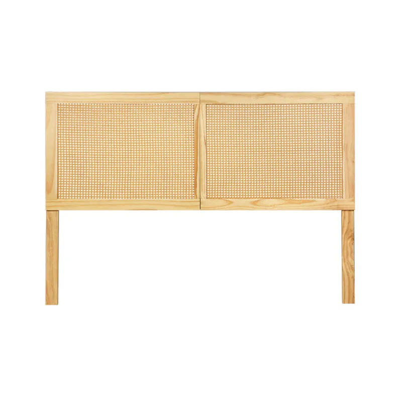 Artiss Bed Head Headboard Queen Rattan – RIBO Pine