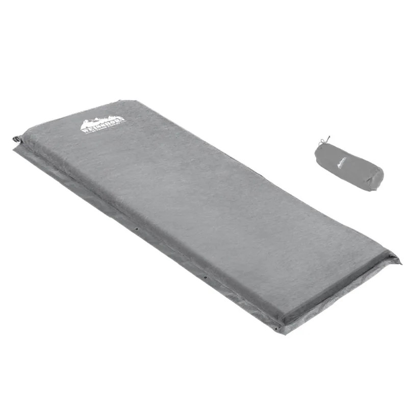 Weisshorn Self Inflating Mattress Camping Sleeping Mat Air Bed Single – Grey
