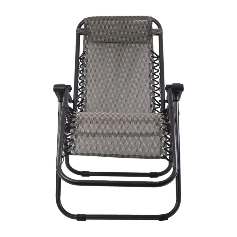 Gardeon Zero Gravity Chair Folding Outdoor Recliner Adjustable Sun Lounge Camping – Grey
