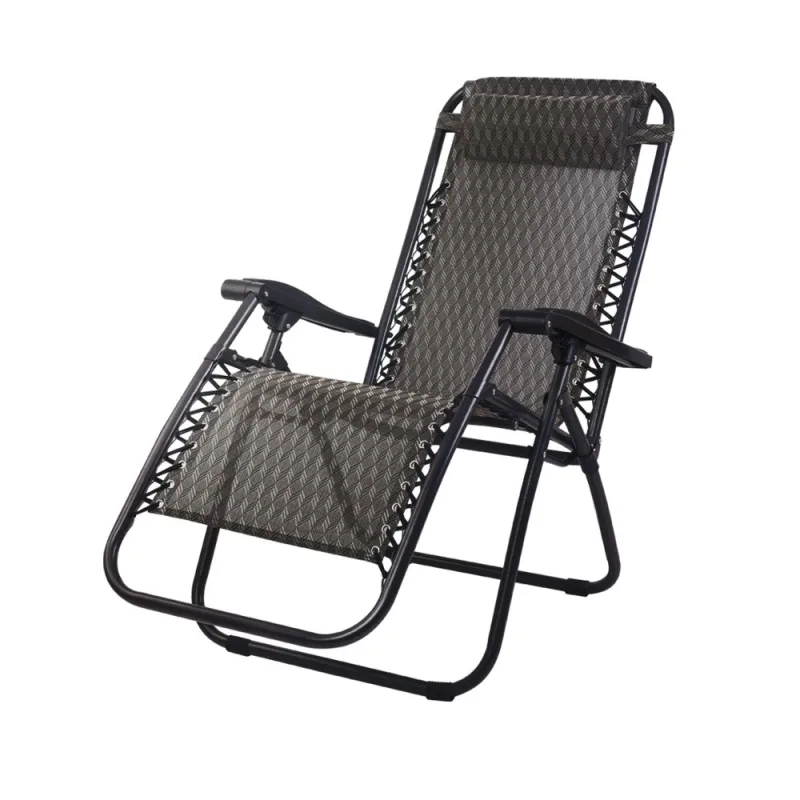Gardeon Zero Gravity Chair Folding Outdoor Recliner Adjustable Sun Lounge Camping – Grey