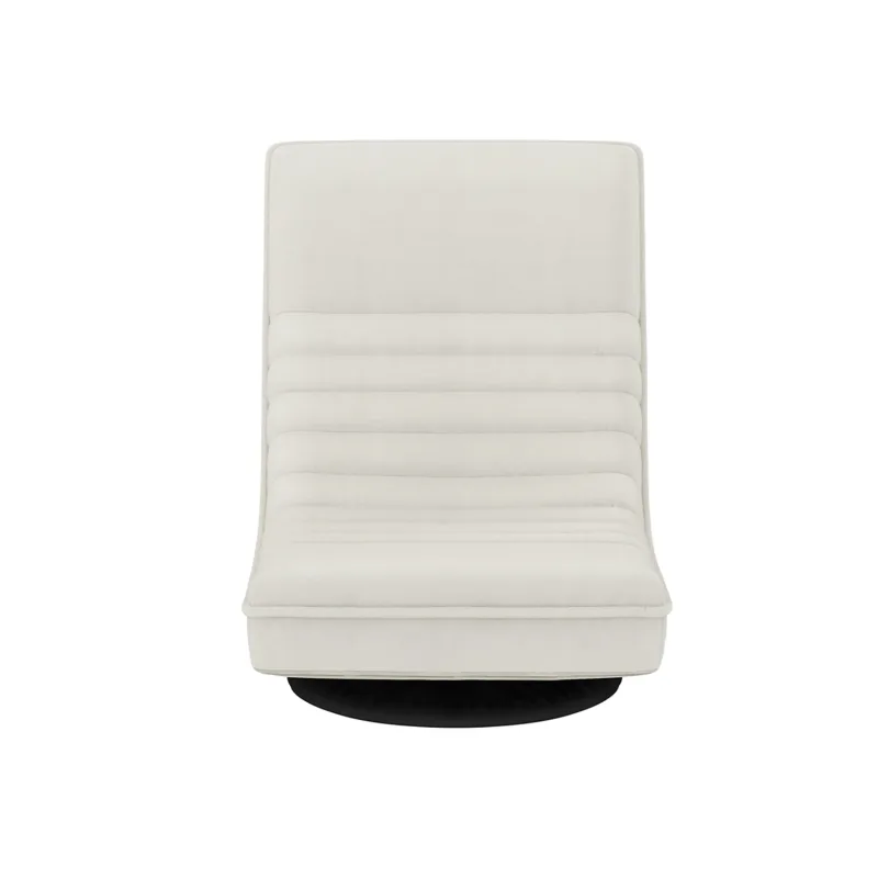 Artiss 2XFloor Chair Lounge Sofa Swivel Foldable Linen White