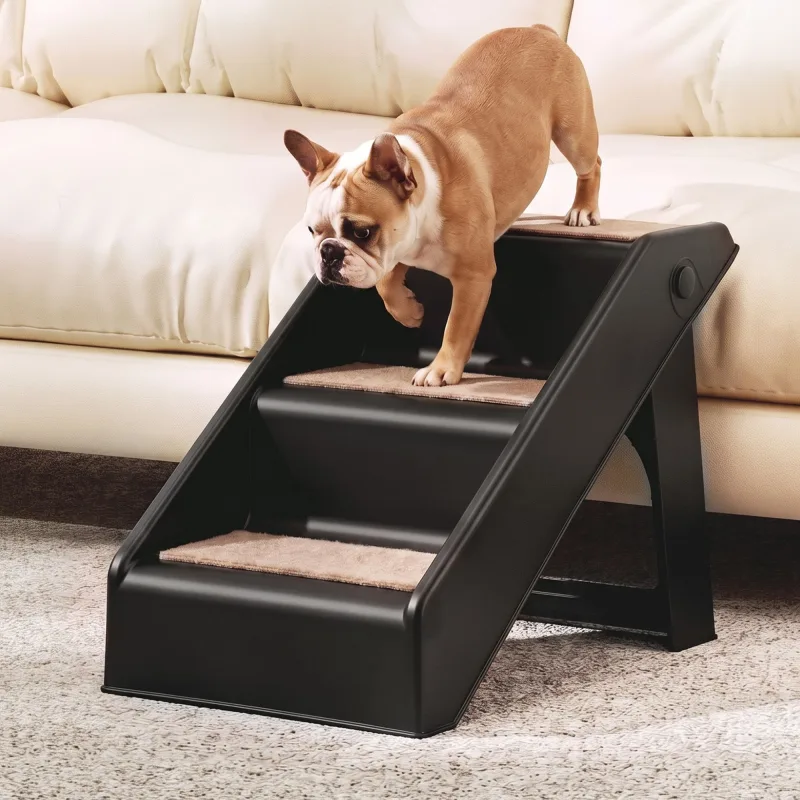i.Pet Dog Ramp 3 Steps Pet Stairs For Bed Sofa Car Foldable Portable Ladder Black i.Pet Dog Ramp 3 Steps Pet Stairs For Bed Sofa Car Foldable Portable Ladder Black
