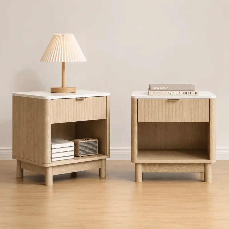 Artiss 2X Bedside Table Nightstand 1 Drawer Shelves Pine Artiss 2X Bedside Table Nightstand 1 Drawer Shelves Pine
