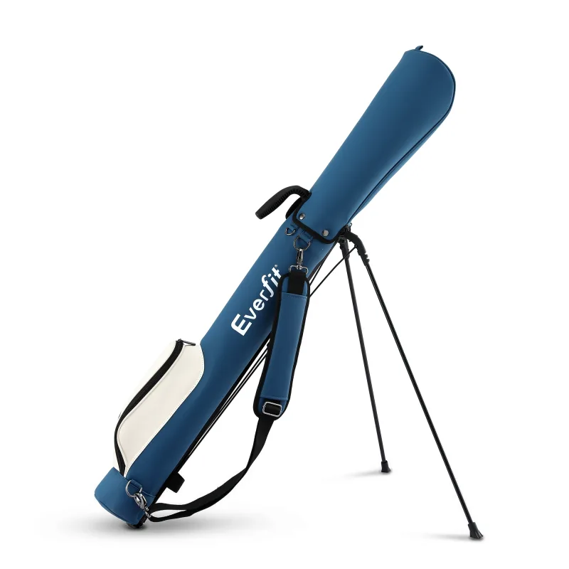Everfit Golf Stand Bag Lightweight Sunday Pitch And Putt Bag Blue