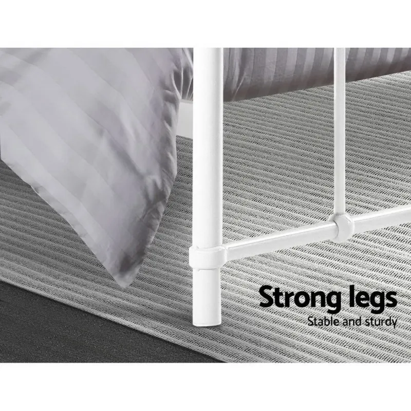 Artiss Bed Frame Metal Bed Frame LEO – Double – White