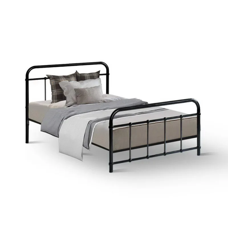 Artiss Bed Frame Metal Bed Frame LEO – Single (Black)