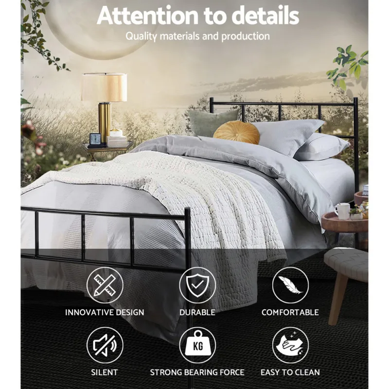Artiss Bed Frame Single Metal Bed Frame SOL