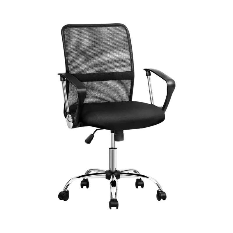 Artiss Mesh Office Chair Mid Back Black Artiss Mesh Office Chair Mid Back Black