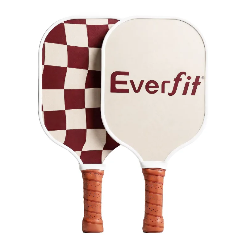 Everfit Pickleball Paddle Set Fibreglass Racquet Honeycomb Core With Bag Brown Everfit Pickleball Paddle Set Fibreglass Racquet Honeycomb Core With Bag Brown