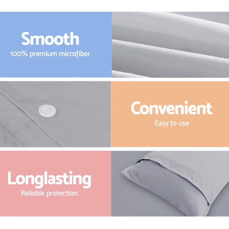 Giselle Bedding Quilt Cover Set Classic Queen – Grey