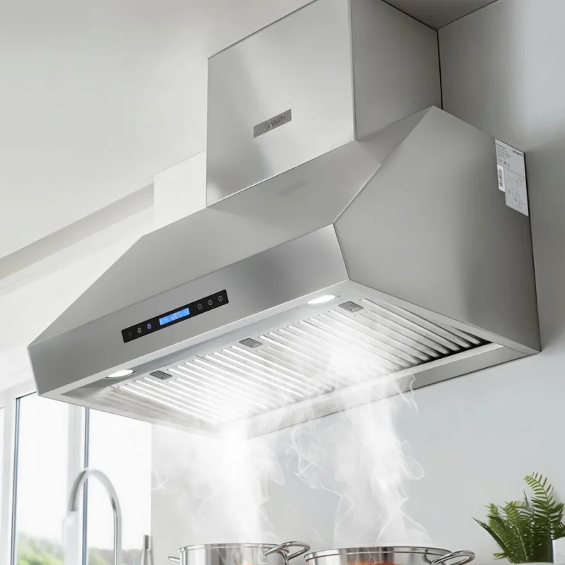 Devanti 900mm Range Hood 3-Speed Fan LED Display Remote Control Devanti 900mm Range Hood 3-Speed Fan LED Display Remote Control