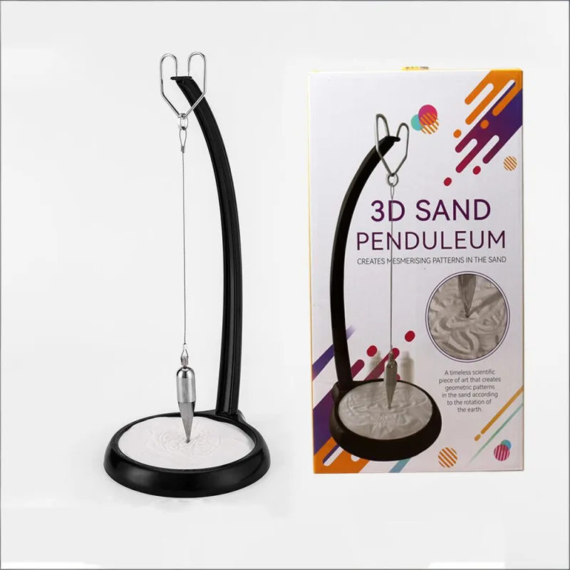 3D Sand Pendulum Desk Toy – Science Art Decor with Kinetic Sand Patterns, Earth Rotation Demo, Stress Relief for Office & Home (Black) 3D Sand Pendulum Desk Toy – Science Art Decor with Kinetic Sand Patterns, Earth Rotation Demo, Stress Relief for Office & Home (Black)