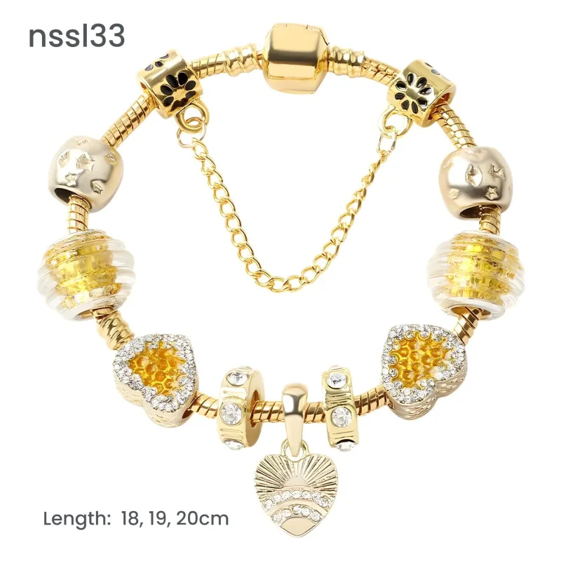 11 Styles Charm Bracelets Set,Colorful Alloy & Glass Beaded – Double