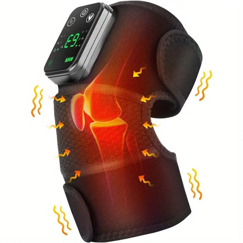 Cordless Heating Knee Pad With Massage Function – Black