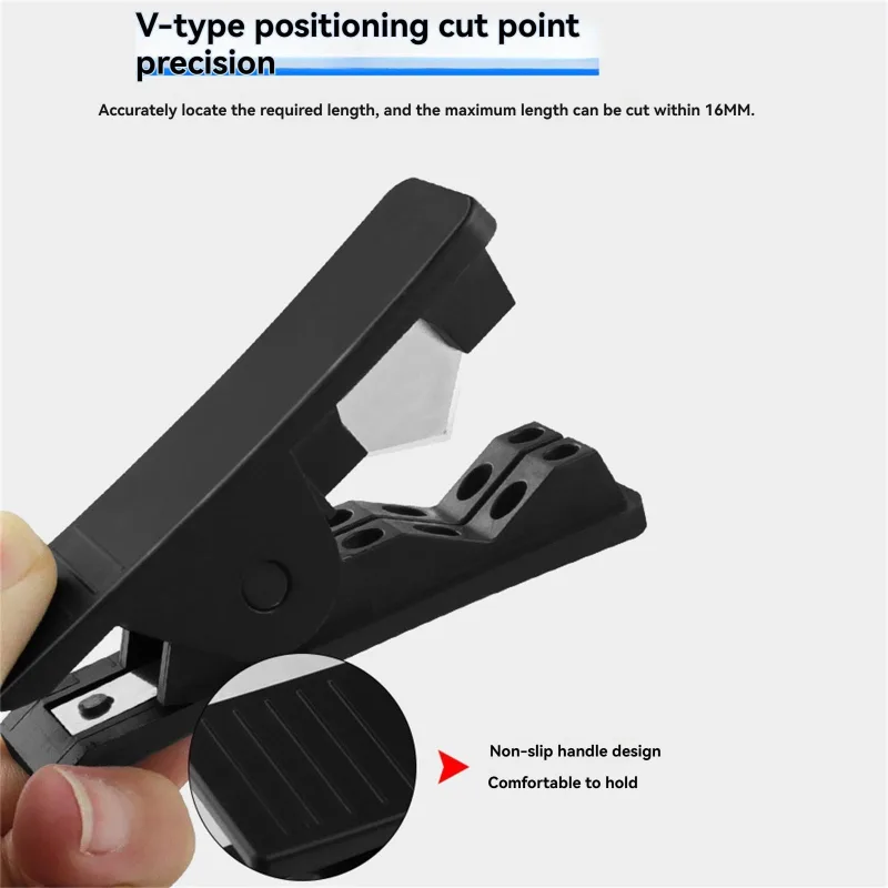 2 Piece Plastic Tubing Cutter, hose tool with comfortable handle for PVC PU nylon tubing, Black, 3.13 x 0.96 x 1.31 inches for tubing up to 0.75 inch