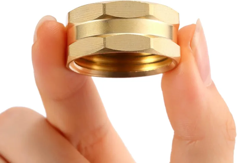 2 Pack Garden Hose End Caps with Washers, Brass Spigot Cap, 3/4″ Female End Cap