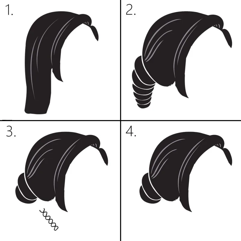 10PCS Spiral Hair Pins, Non-Scratch Ball Tips Screw Pins for DIY Style (Black)