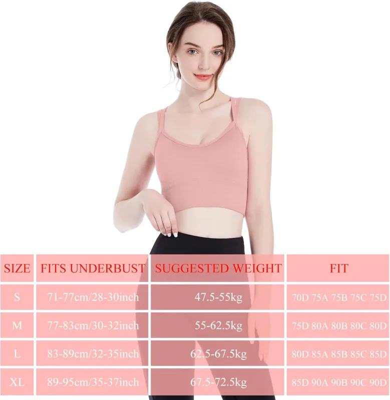 3 Pcs Strappy Sports Bras for Women Crisscross for Yoga Running Support Yoga Bra Padded Workout Bras