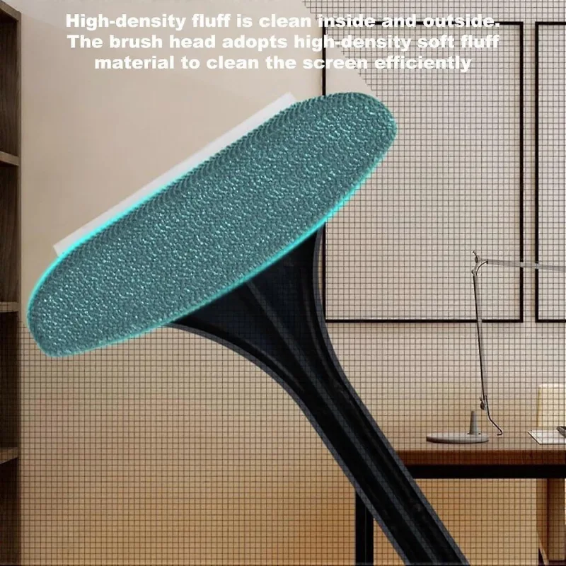 2-in-1 Window Screen Cleaning Brush, Mesh & Glass Scrubber